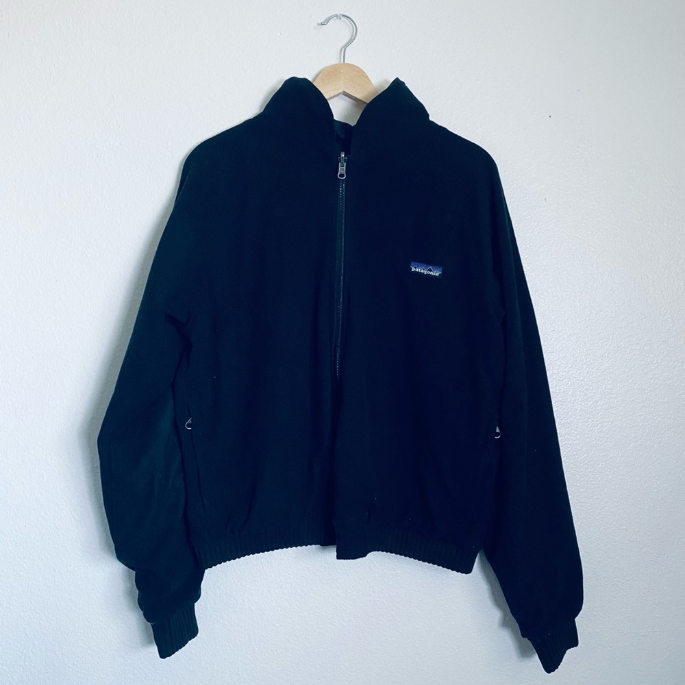 Patagonia Black Jacket Doble Sided With Zip Pockets
